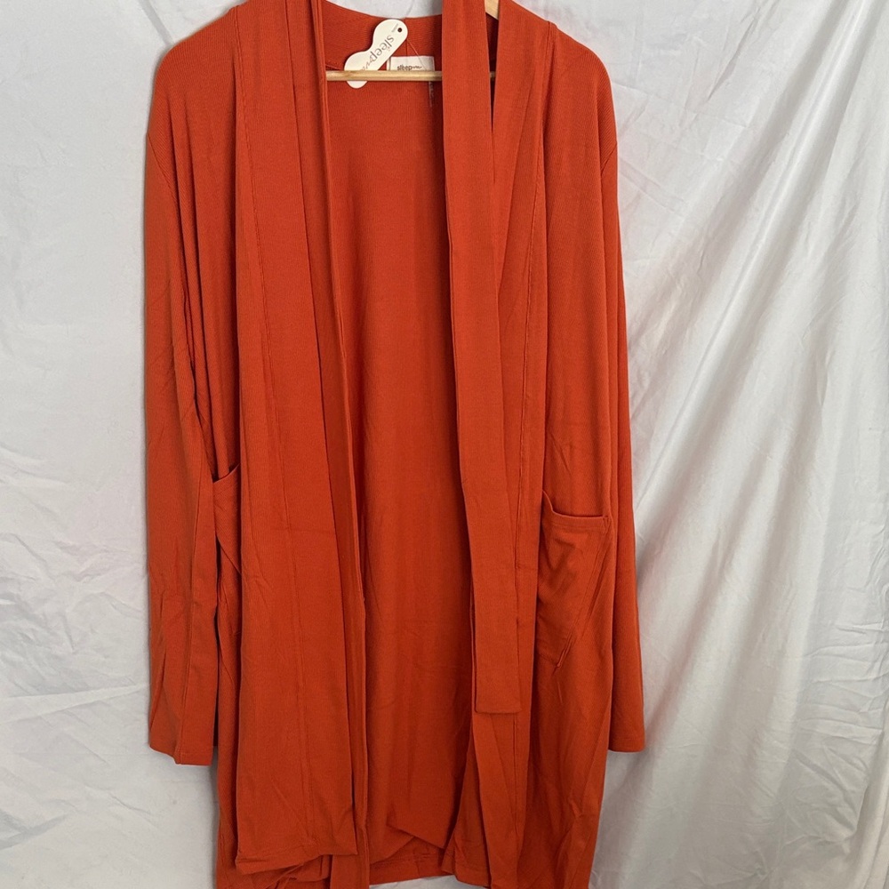 SleepOva Open-Front Rust Orange Robe 2x